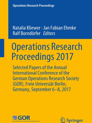 cover image of Operations Research Proceedings 2017